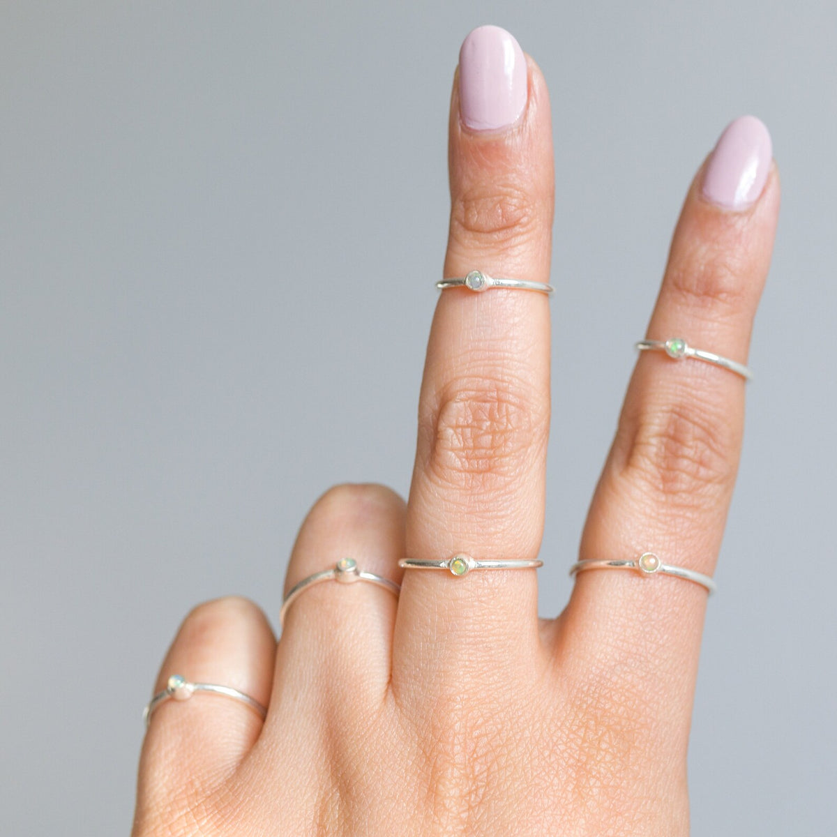 Natural Opal Ring, Tiny Opal Ring
