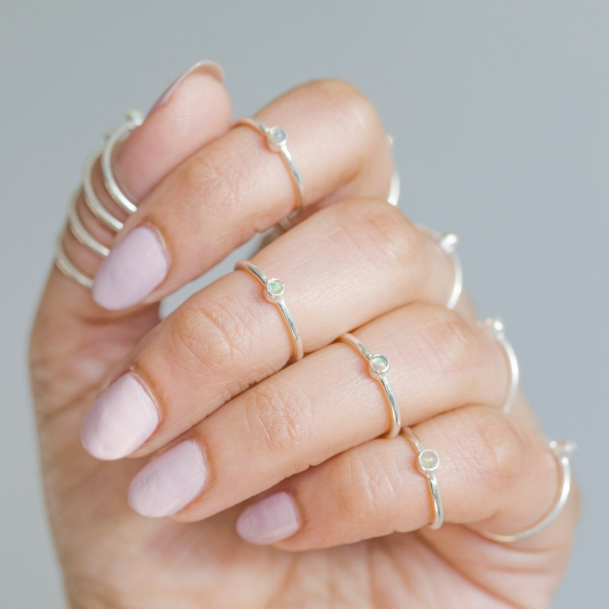 Natural Opal Ring, Tiny Opal Ring