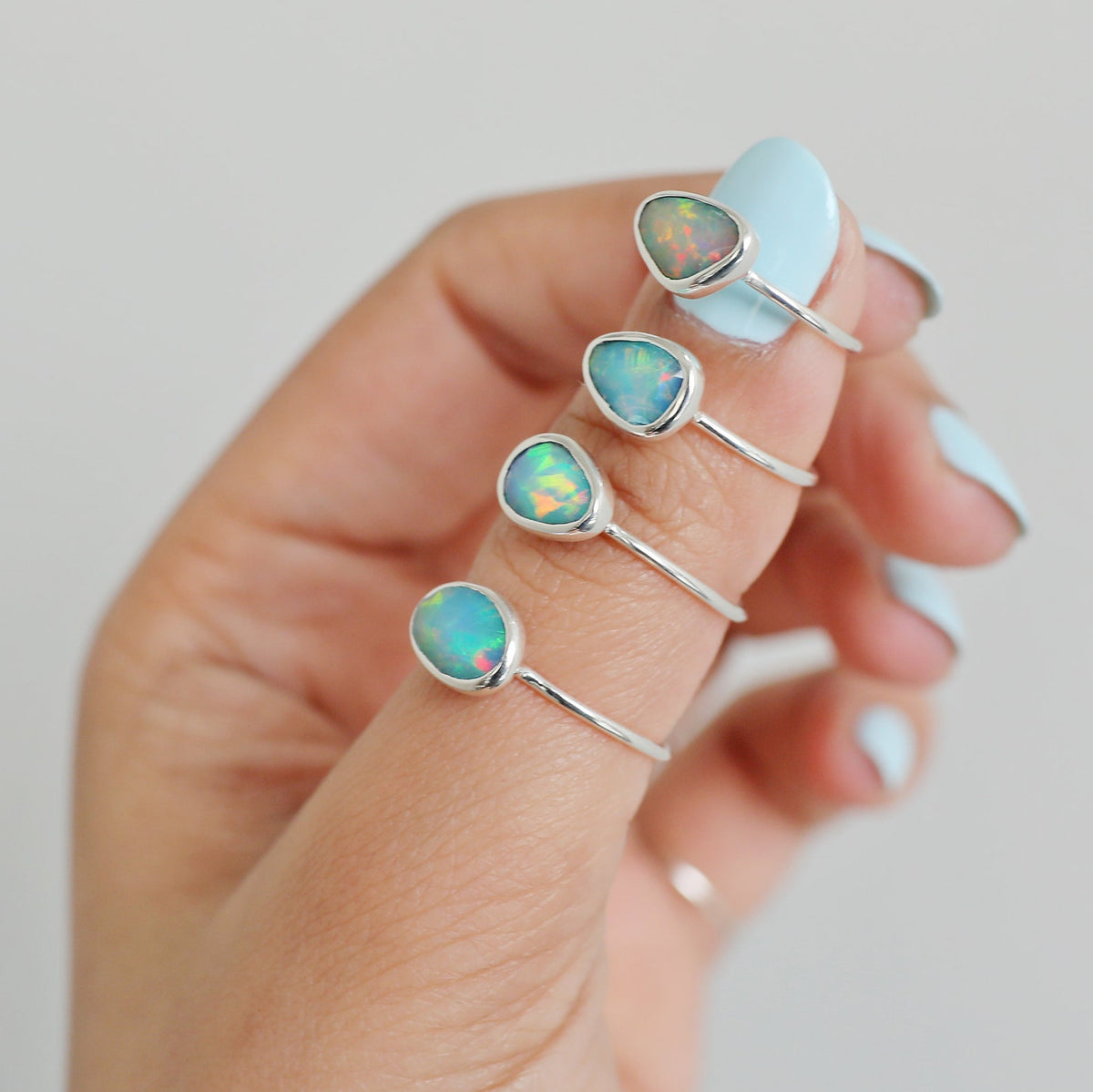 Natural Opal Ring - Ethiopian Opal Promise Ring