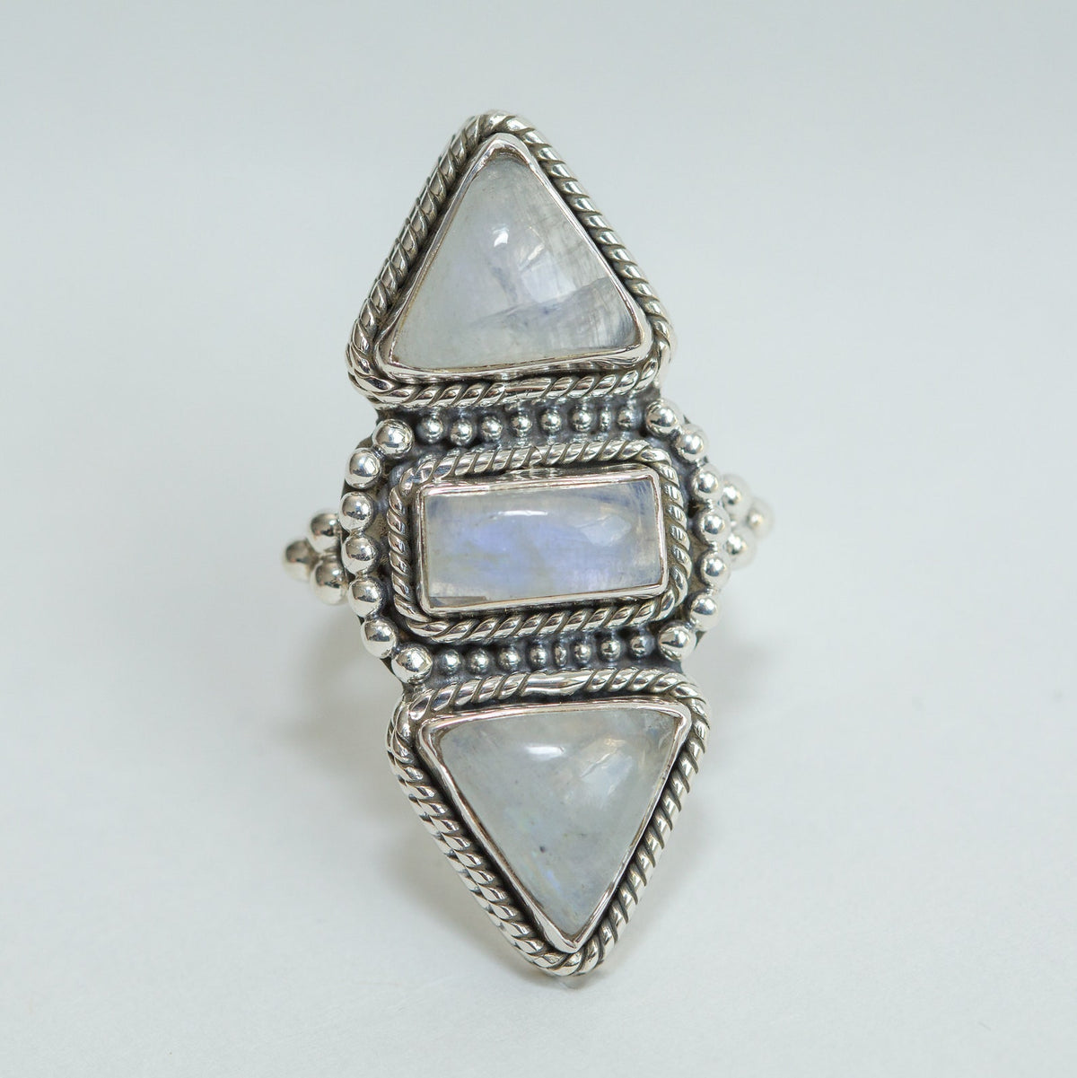 Rainbow Moonstone Ring - Wanderlust Jewelry
