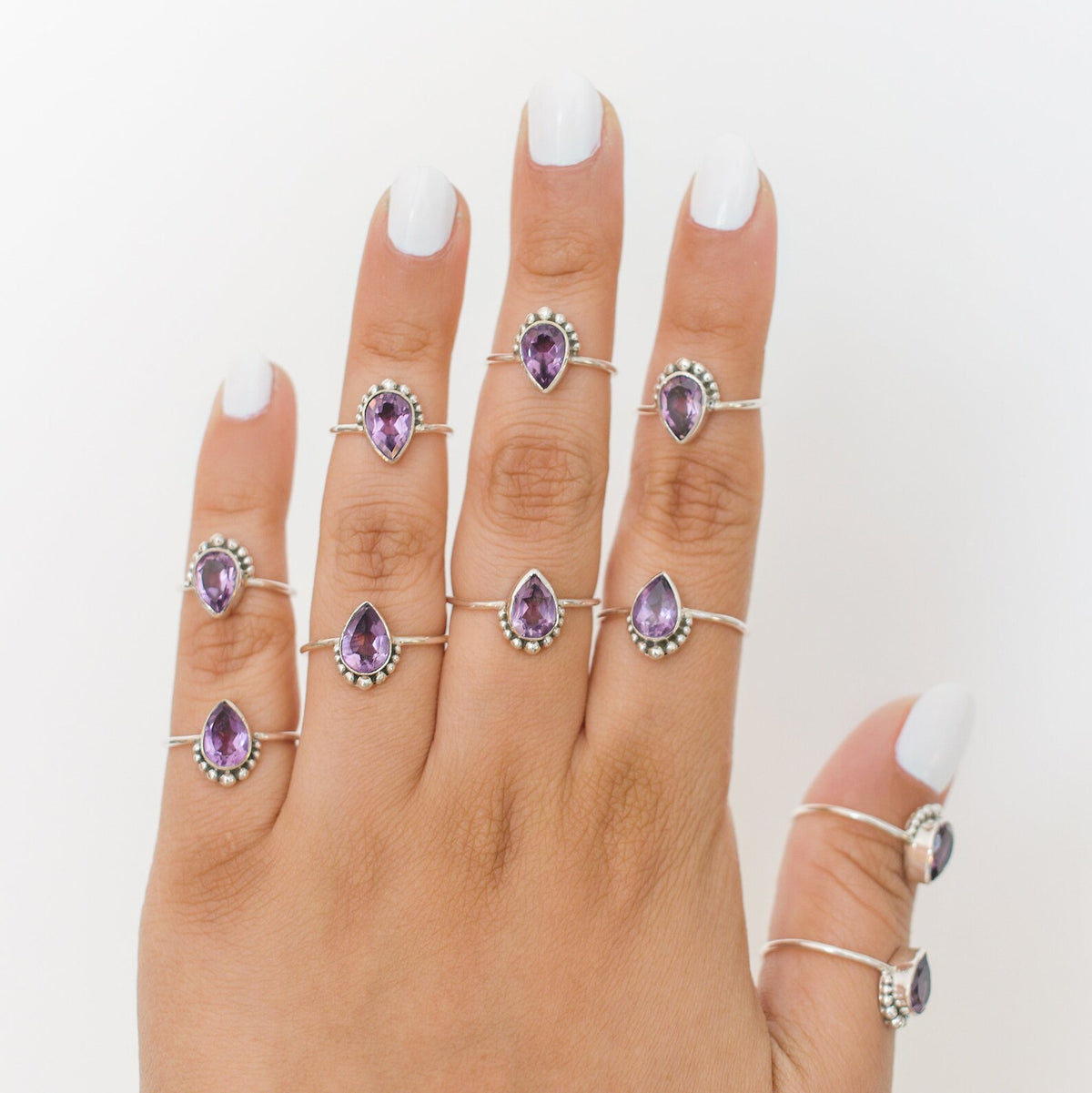 Purple Amethyst Ring - Dainty Amethyst Ring