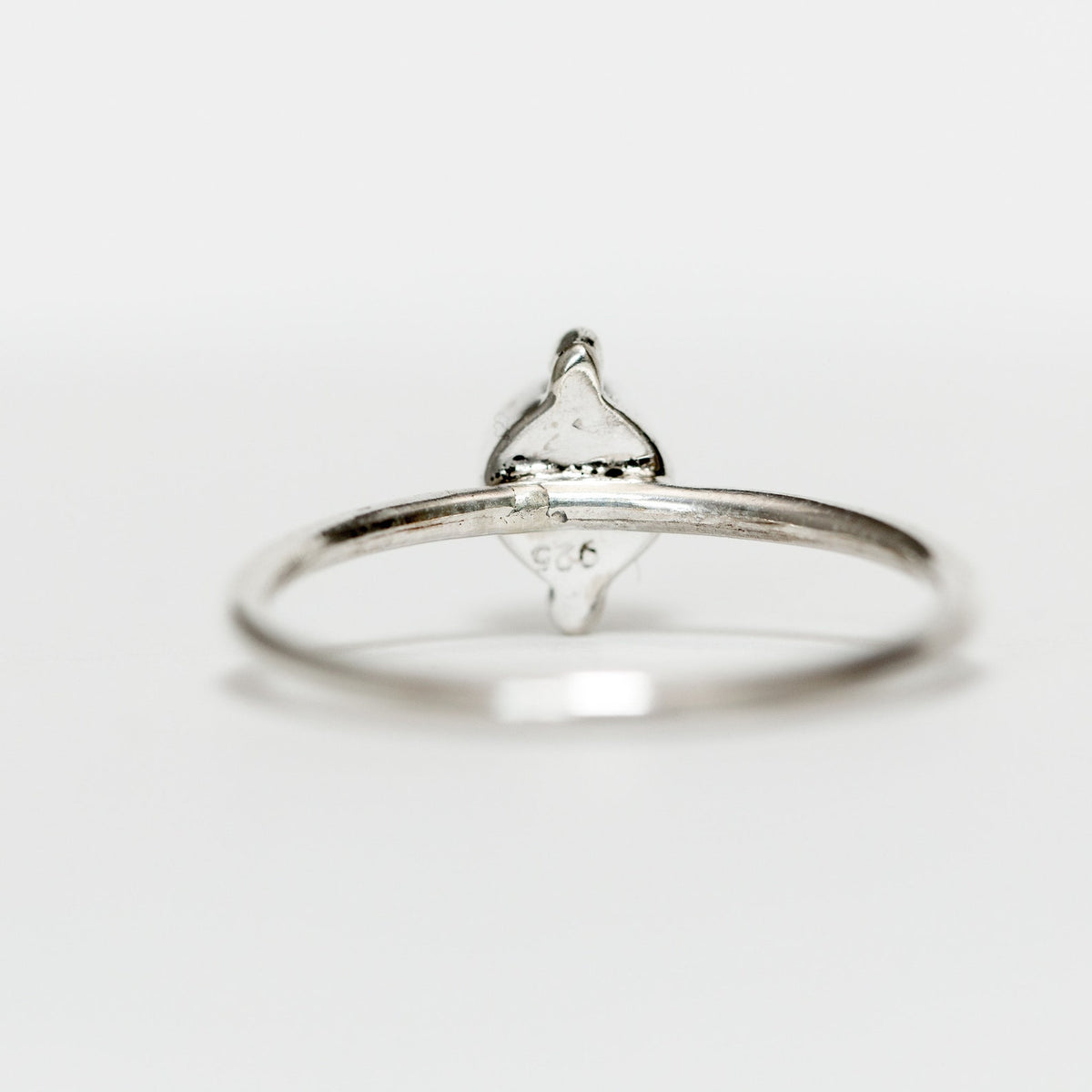 Cute Labradorite Ring, Silver Dot Ring