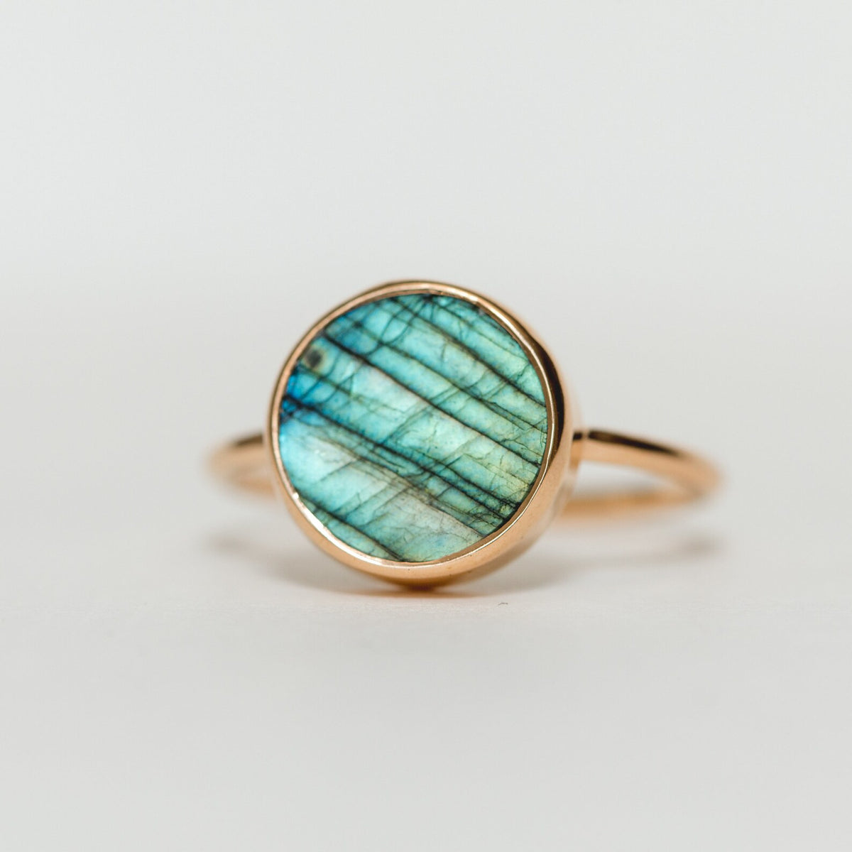 Handmade Labradorite Ring, Gold Vermeil Ring