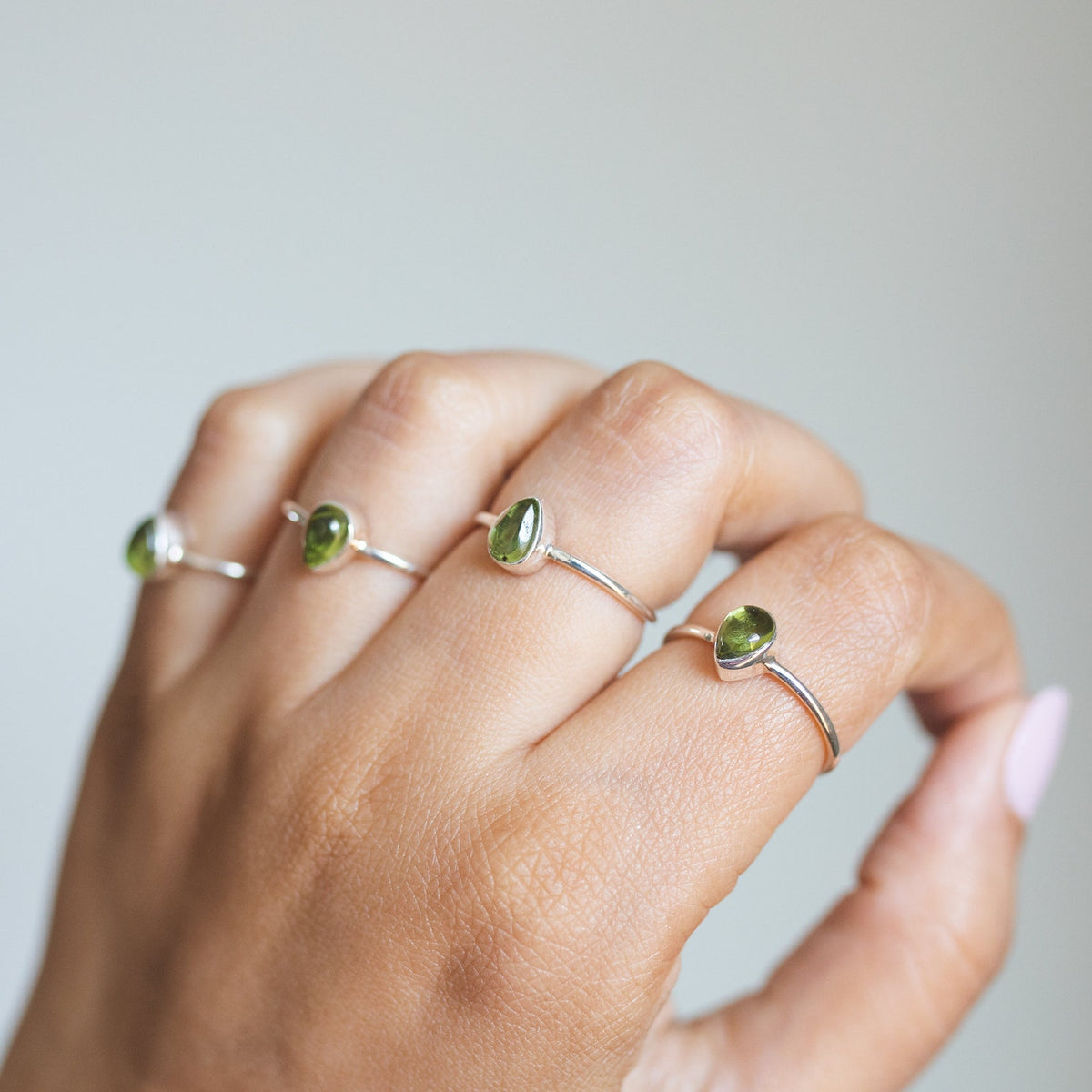 Peridot Birthstone Ring, Meditation Ring