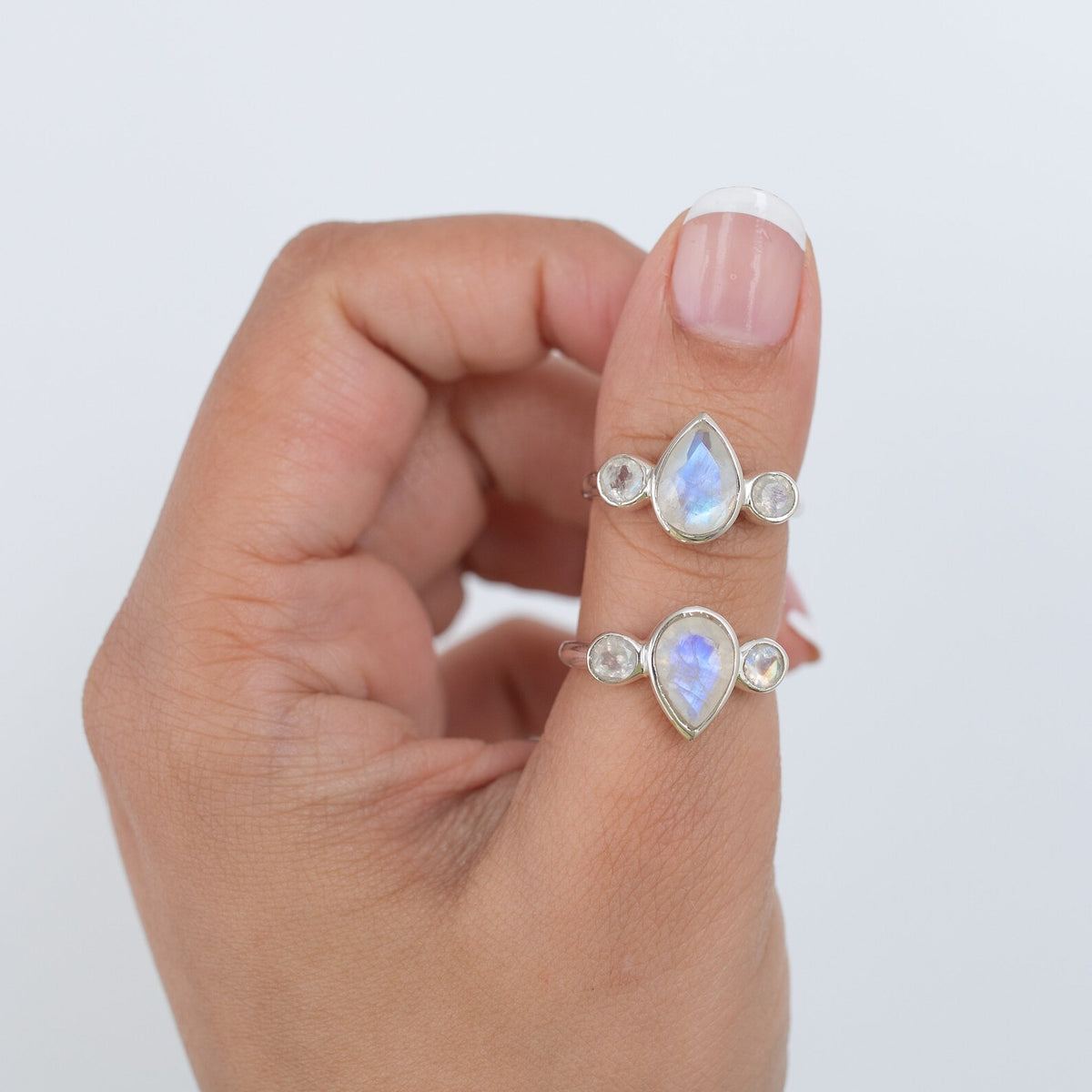 Teardrop Moonstone Sterling Silver Ring