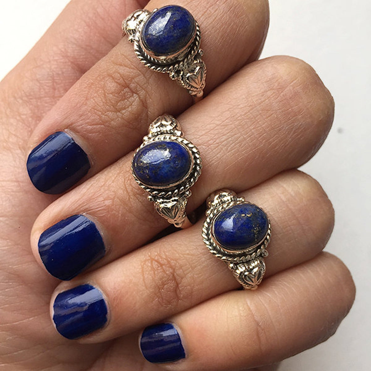 Lapis Lazuli Ring, Navy Blue Ring