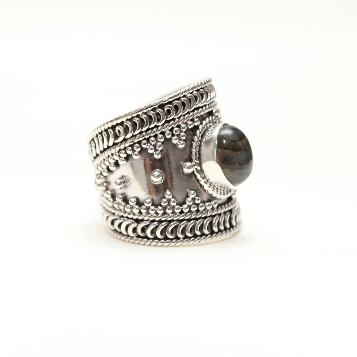 Handcrafted Ring, Labradorite Cuff Ring