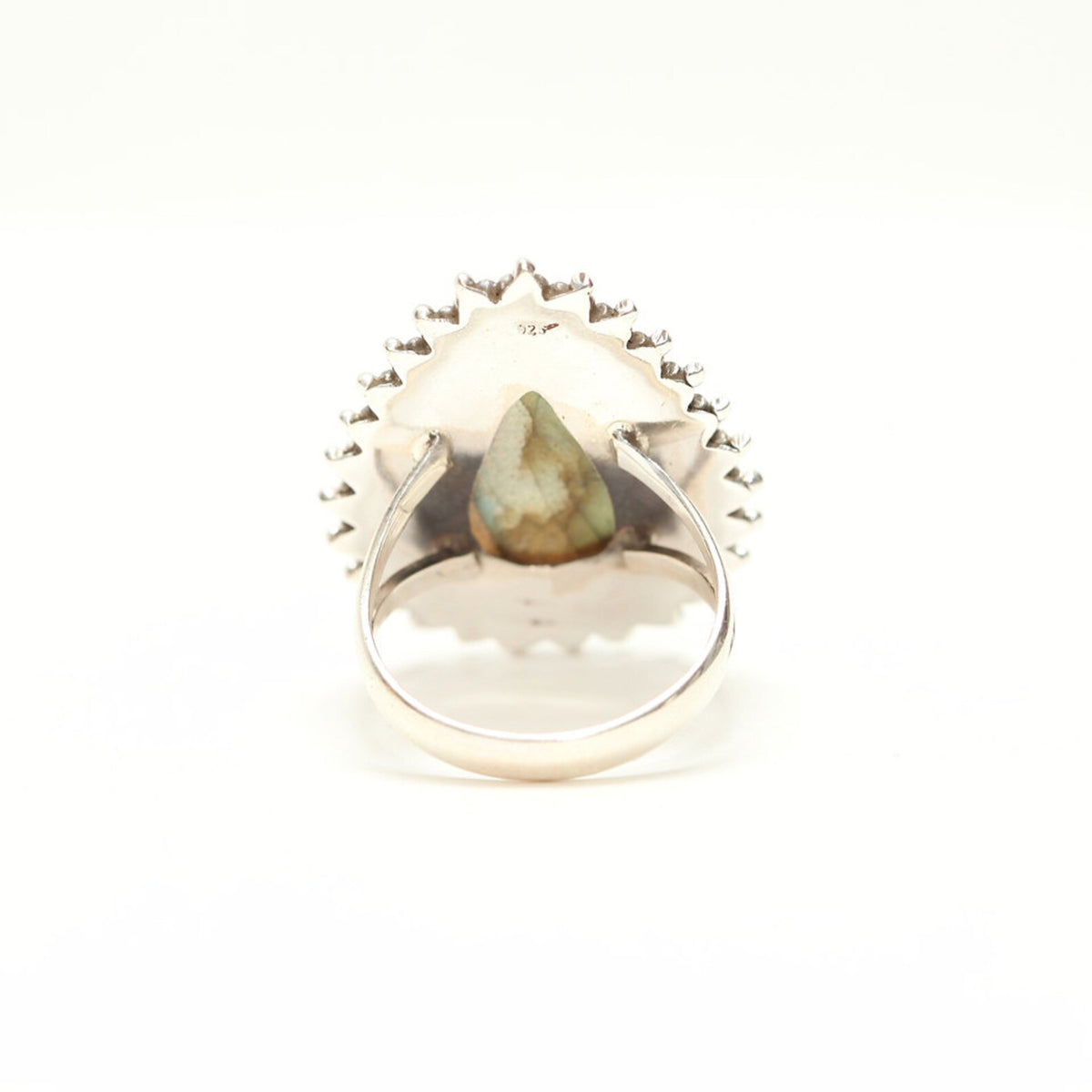 Big Labradorite Ring, Large Silver Ring