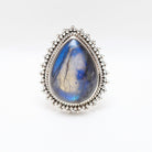Big Labradorite Ring, Large Silver Ring