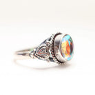 Handmade Mystic Opal Ring, Sterling Silver Ring
