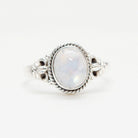 Gypsy Boho Ring, Moonstone Ring - Sterling Silver