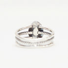 Pear Moonstone Ring, Modern Stone Ring