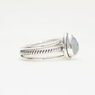 Pear Moonstone Ring, Modern Stone Ring