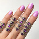 Oval Amethyst Ring, February Month Amethyst Ring