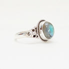 Gypsy Boho Ring, Moonstone Ring - Sterling Silver