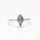 Dainty Moonstone Ring, Delicate Silver Ring
