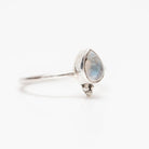 Dainty Moonstone Ring, Delicate Silver Ring