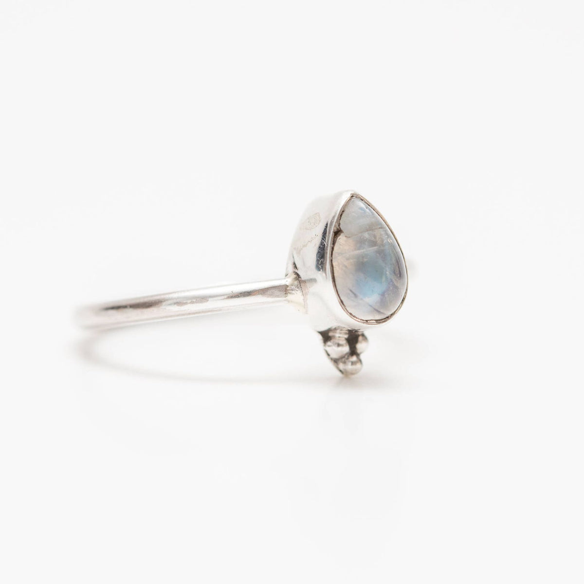 Dainty Moonstone Ring, Delicate Silver Ring