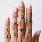 Pear Turquoise Ring, Dainty Stacking Ring, Forget Me Not Ring