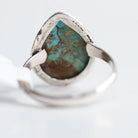 Turquoise Boho Ring, Boho Sterling Ring