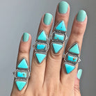 Turquoise Ring Sterling Silver, Sea Green Ring