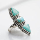 Turquoise Ring Sterling Silver, Sea Green Ring