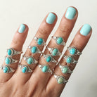 Oval Turquoise Ring, Forget Me Not Ring, Bohemian Rings, Boho Gypsy Ring