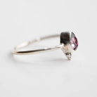 Lavender Crystal Ring, Pear Swarovski Ring