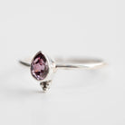 Lavender Crystal Ring, Pear Swarovski Ring
