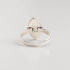 Navette Moonstone Ring, Silver Statement Ring