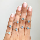Pear Moonstone Ring, Best Friend Rings, Meditation Ring