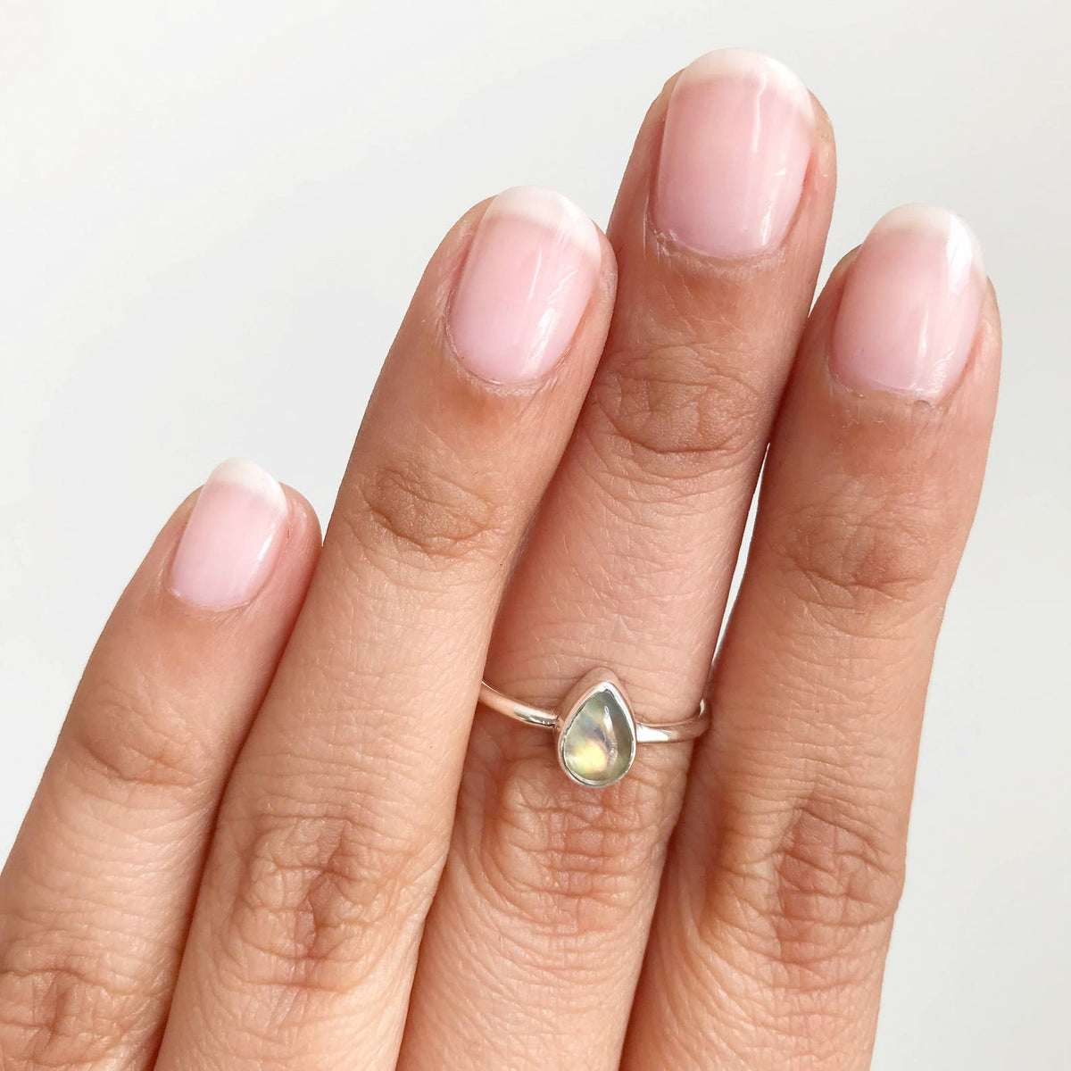 Pear Moonstone Ring, Best Friend Rings, Meditation Ring
