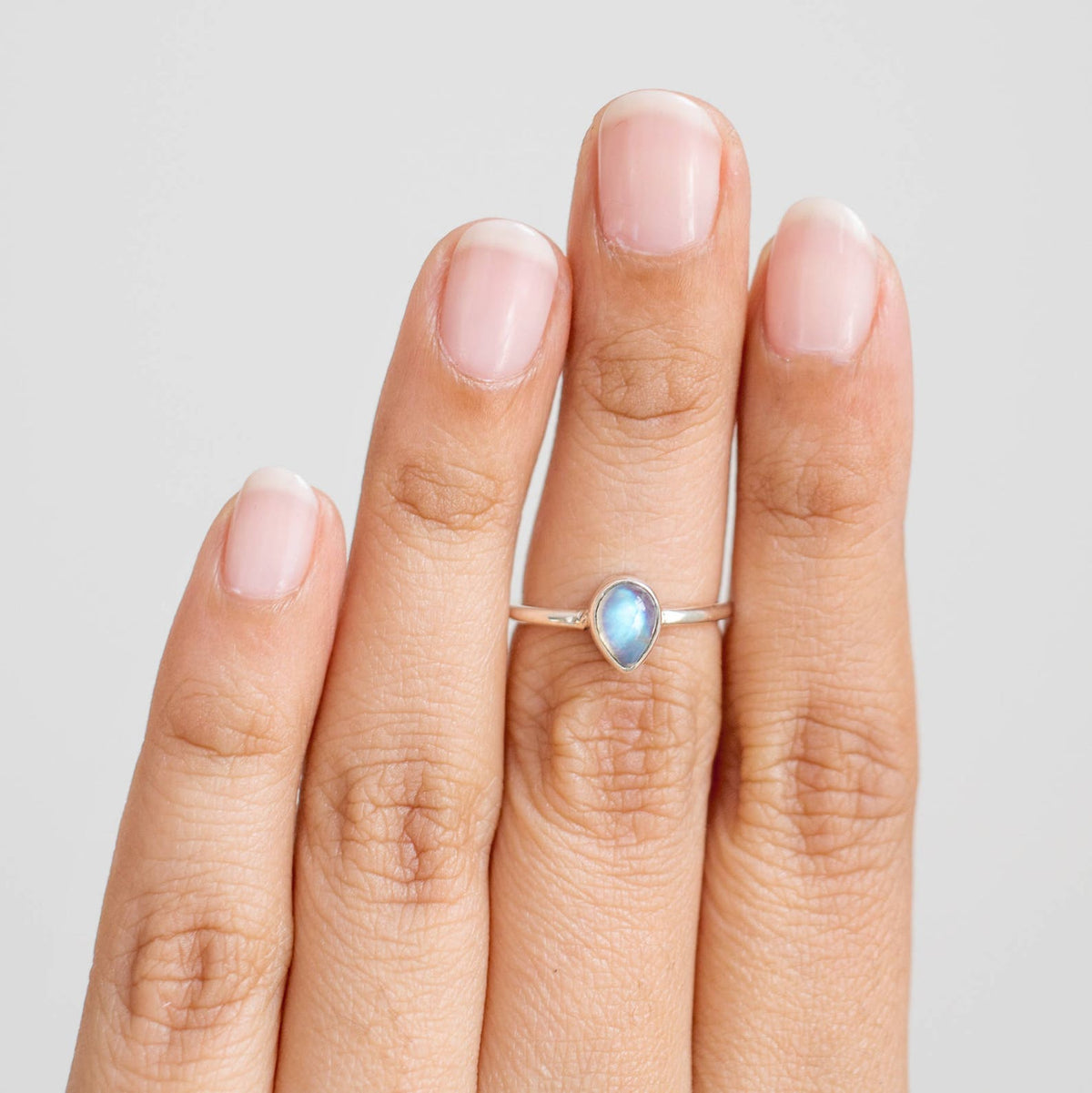 Pear Moonstone Ring, Best Friend Rings, Meditation Ring