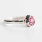 Pink Crystal Ring, Pear Swarovski Ring