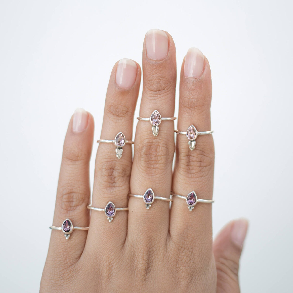 Pink Crystal Ring, One of A Kind Ring