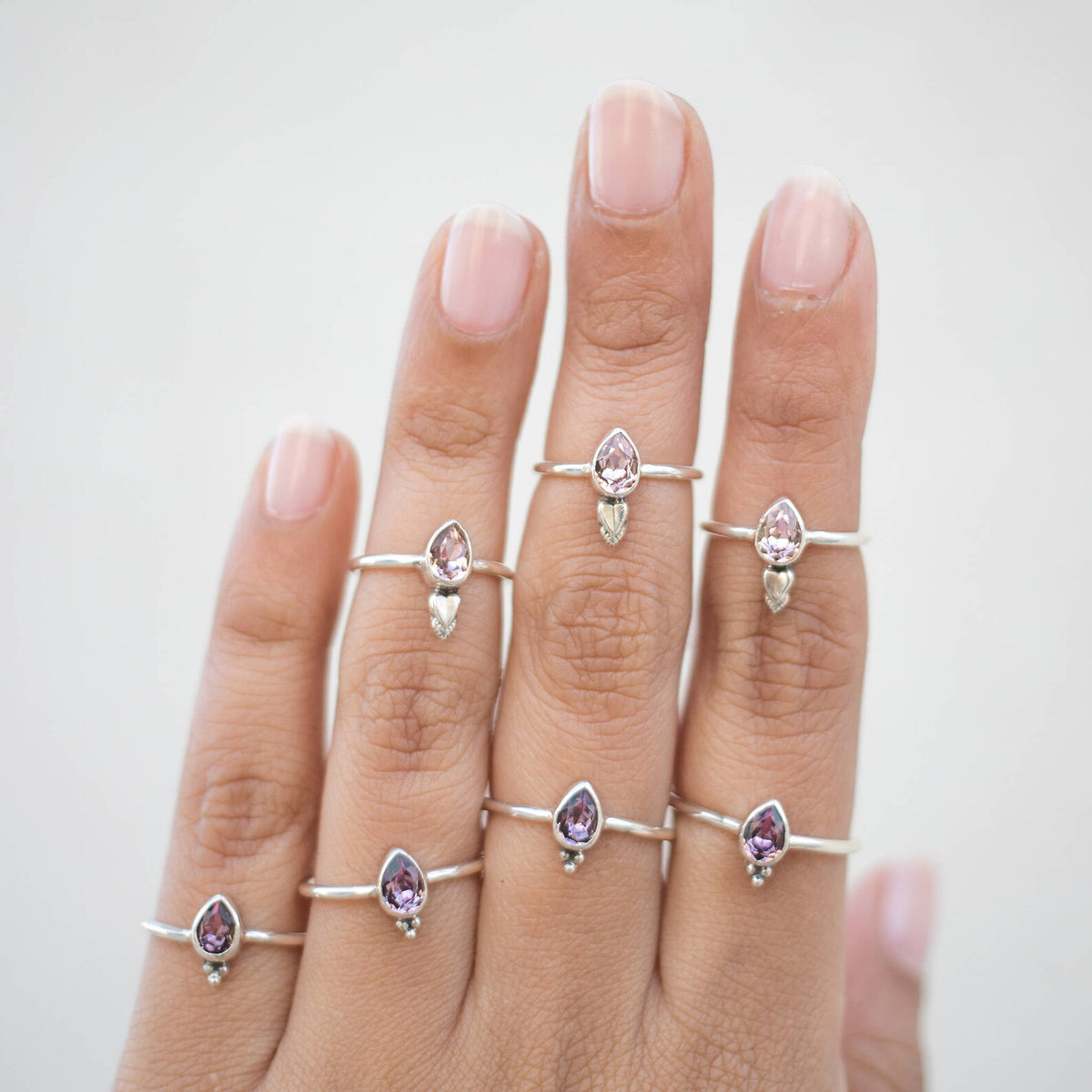 Pink Crystal Ring, One of A Kind Ring