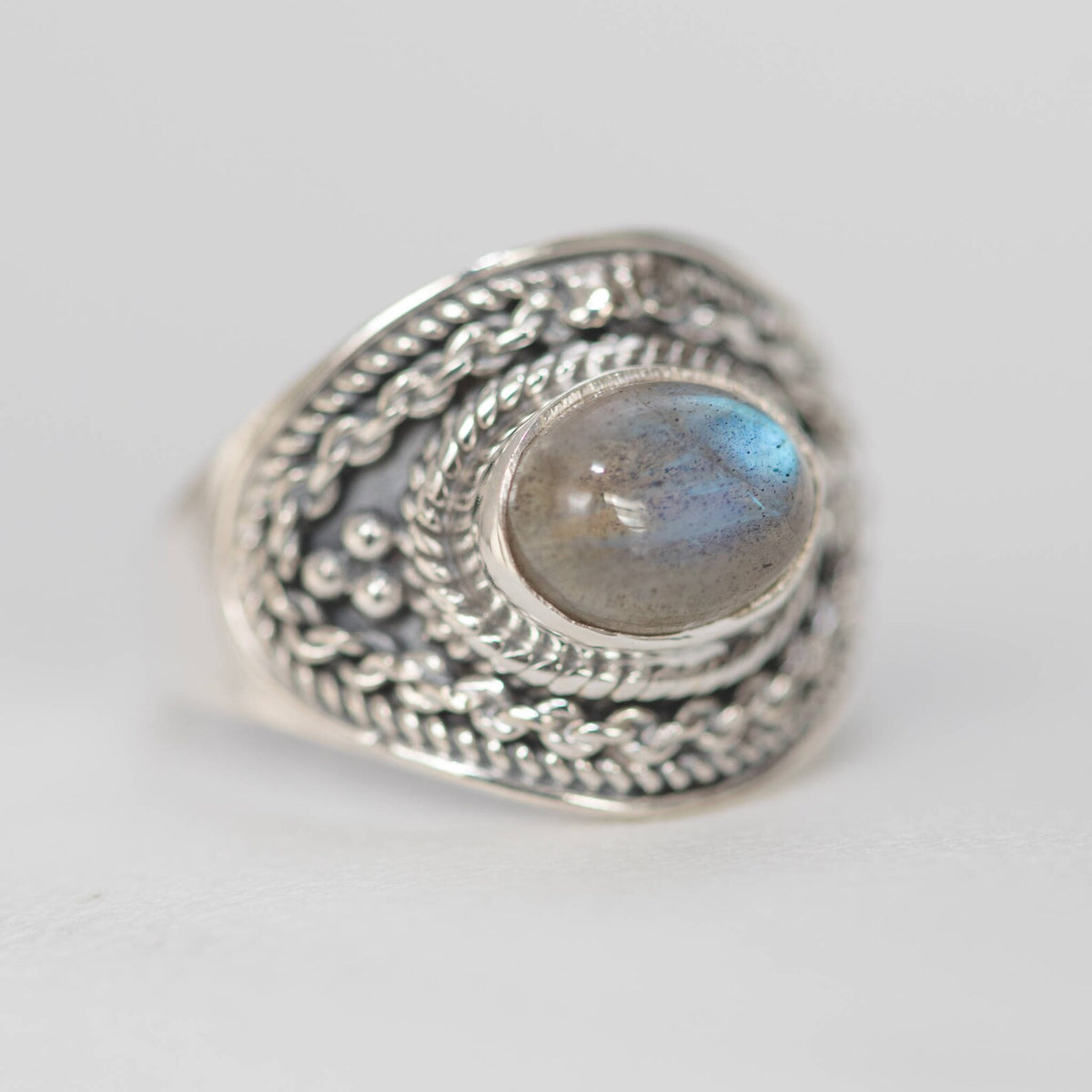 Labradorite Ring, Statement Ring