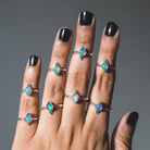 Rainbow Opal Ring, Opal Stacking Rings