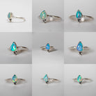 Rainbow Opal Ring, Opal Stacking Rings