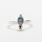Oval Moonstone Ring, Boho Stack Rings