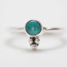 Genuine Turquoise Ring, Tiny Gemstone Ring