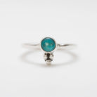 Genuine Turquoise Ring, Tiny Gemstone Ring