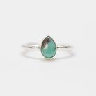 Dainty Turquoise Ring, Tiny Gemstone Ring, Delicate Silver Ring