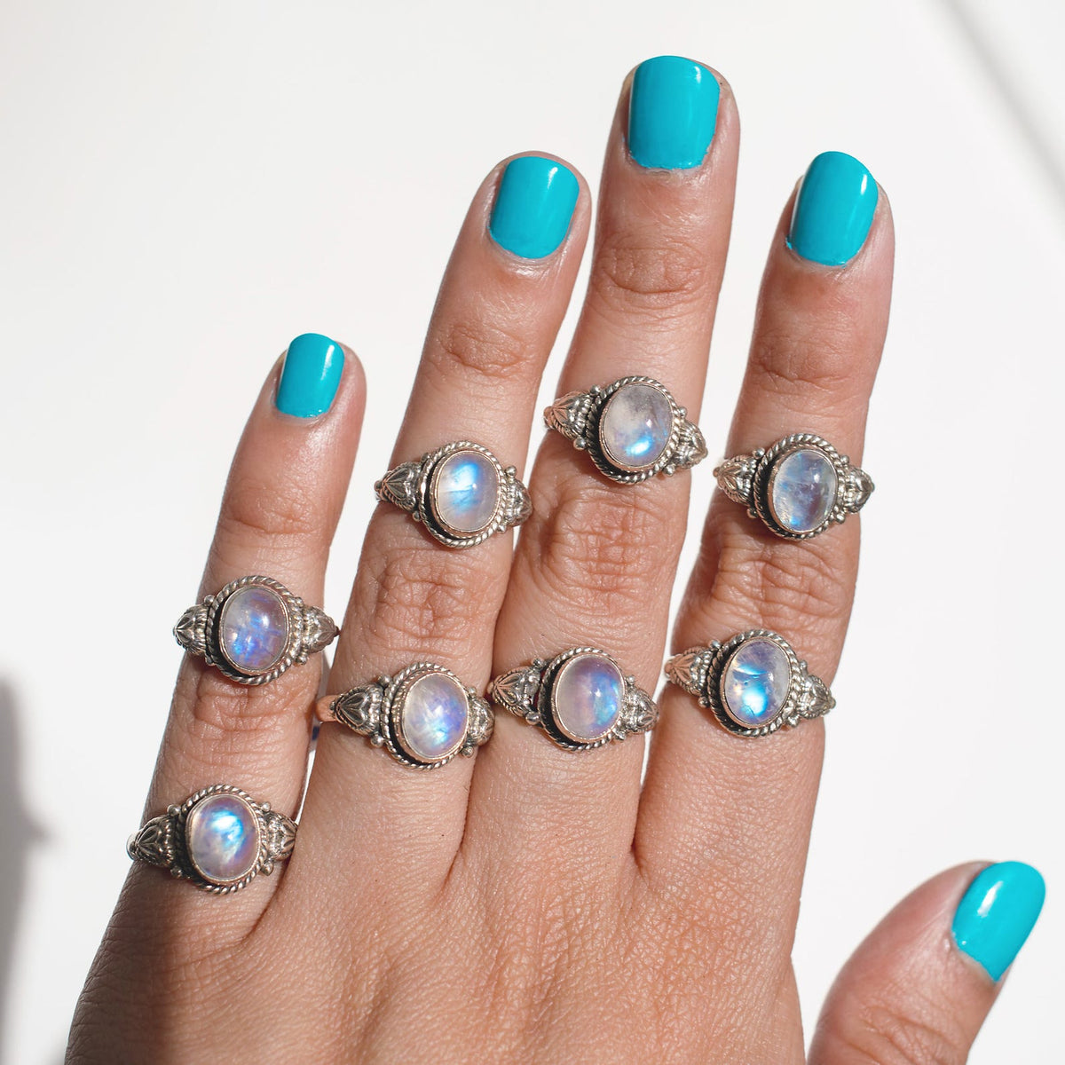 Rainbow Moonstone Ring, Anniversary Gift