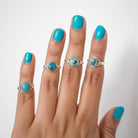Oval Turquoise Ring, Forget Me Not Ring, Bohemian Rings, Boho Gypsy Ring
