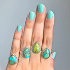 Turquoise Boho Ring, Boho Sterling Ring