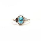 Oval Turquoise Ring, Forget Me Not Ring, Bohemian Rings, Boho Gypsy Ring