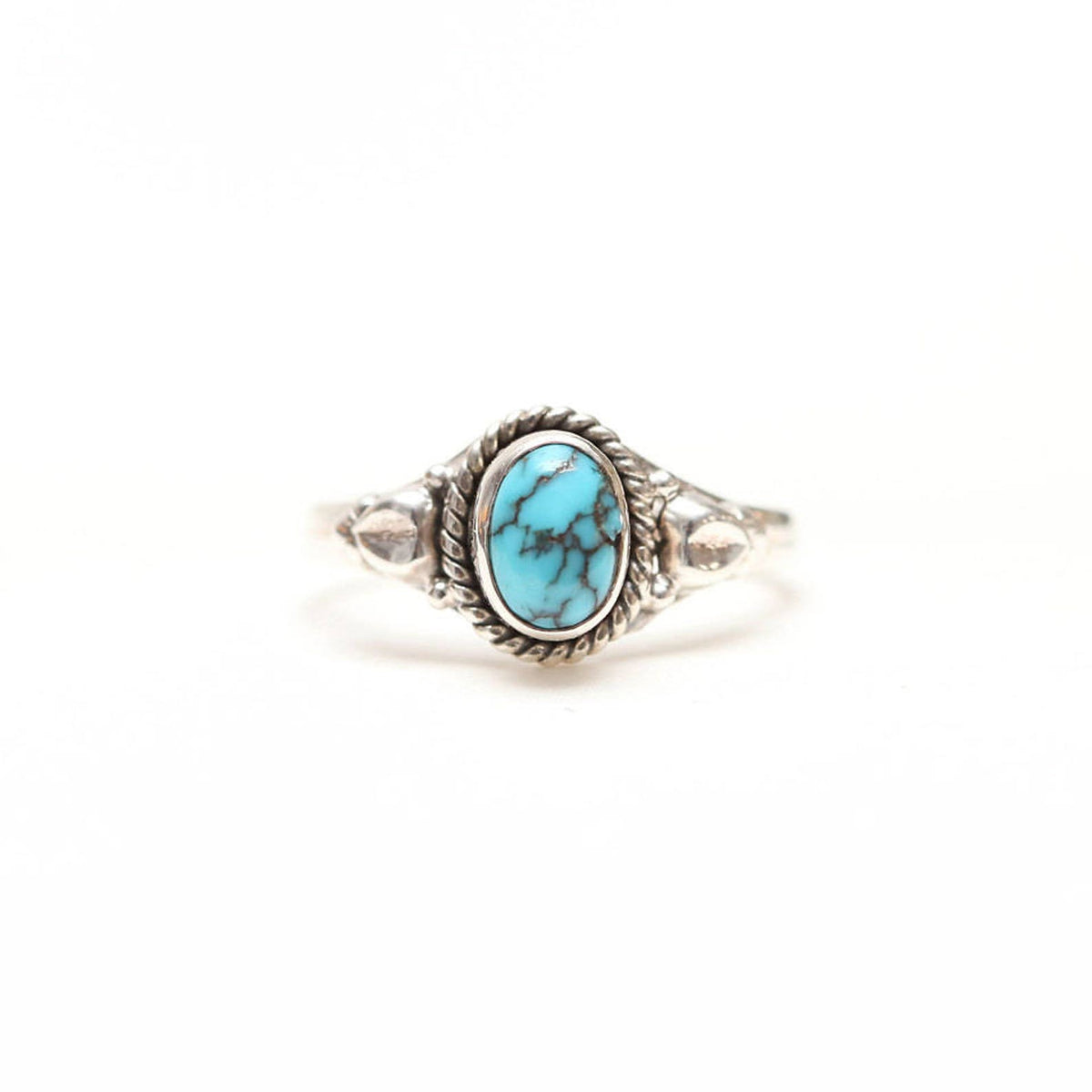 Oval Turquoise Ring, Forget Me Not Ring, Bohemian Rings, Boho Gypsy Ring