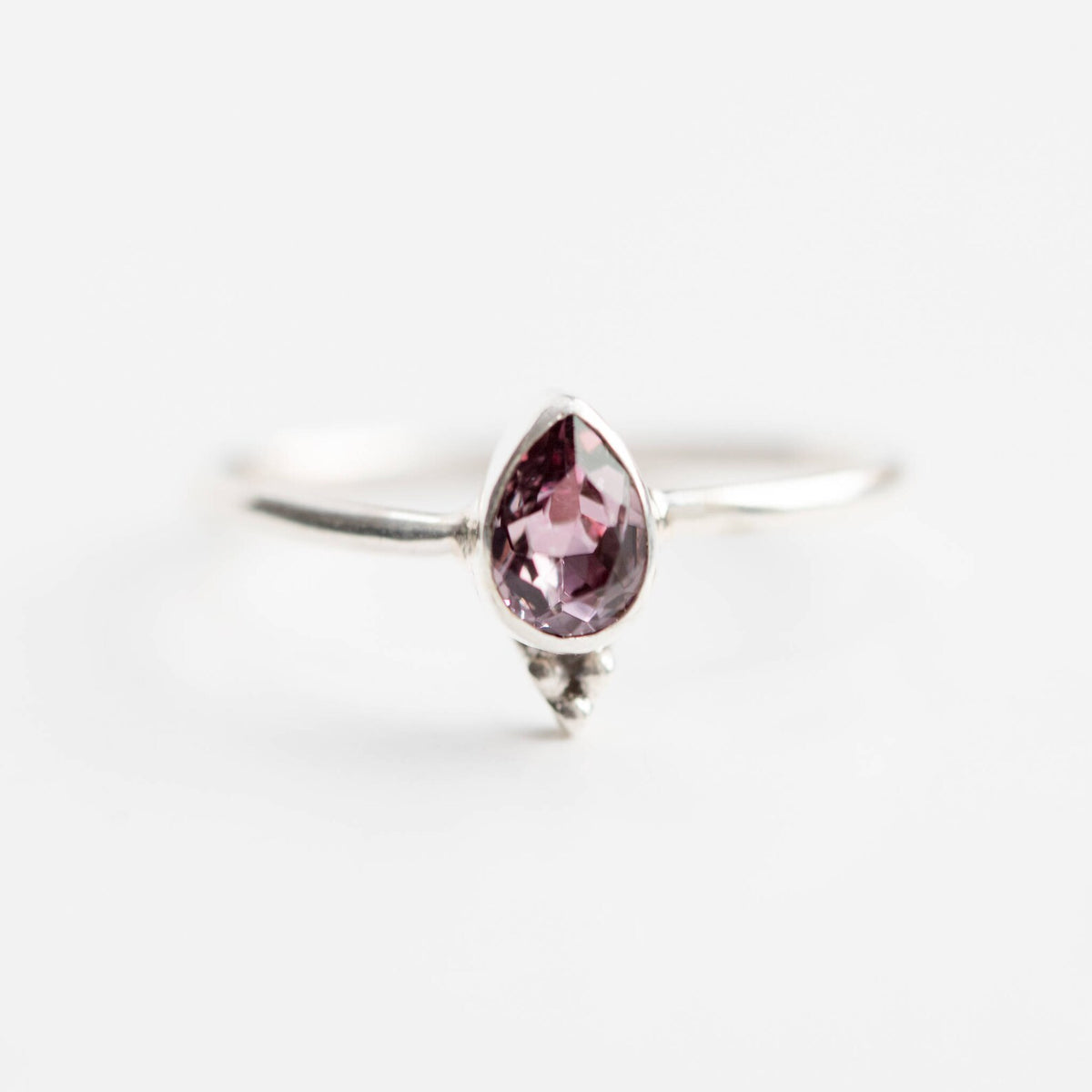 Lavender Crystal Ring, Pear Swarovski Ring