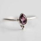 Lavender Crystal Ring, Pear Swarovski Ring